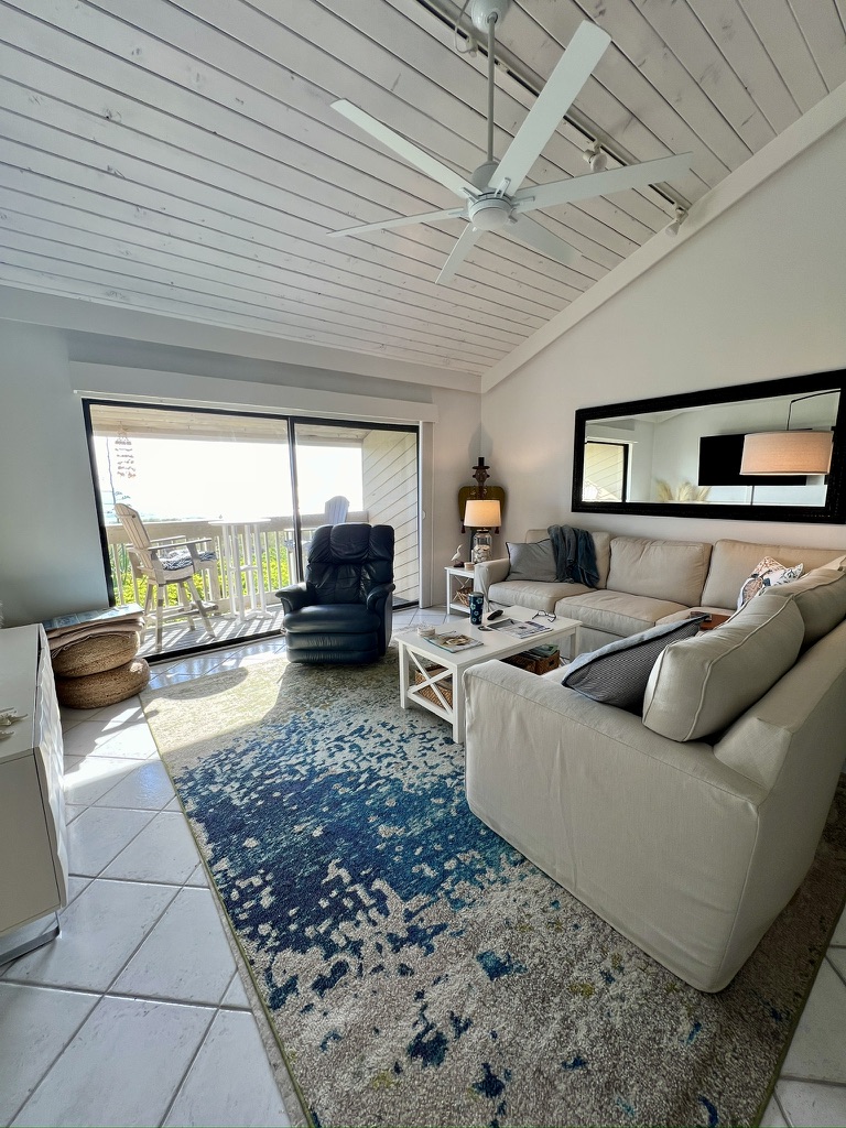 Longboat Key condo living room after redesign