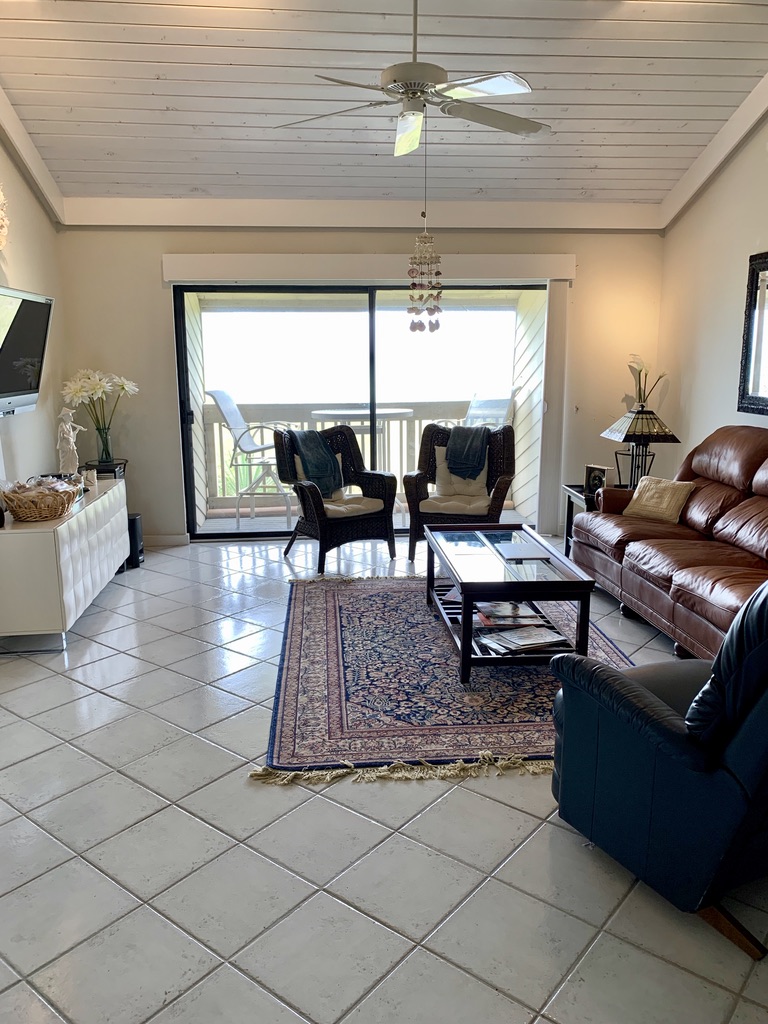 Longboat Key condo living room before redesign