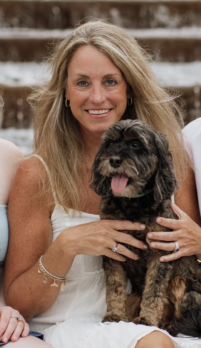 Stacia Carroll with her dog Snoopy