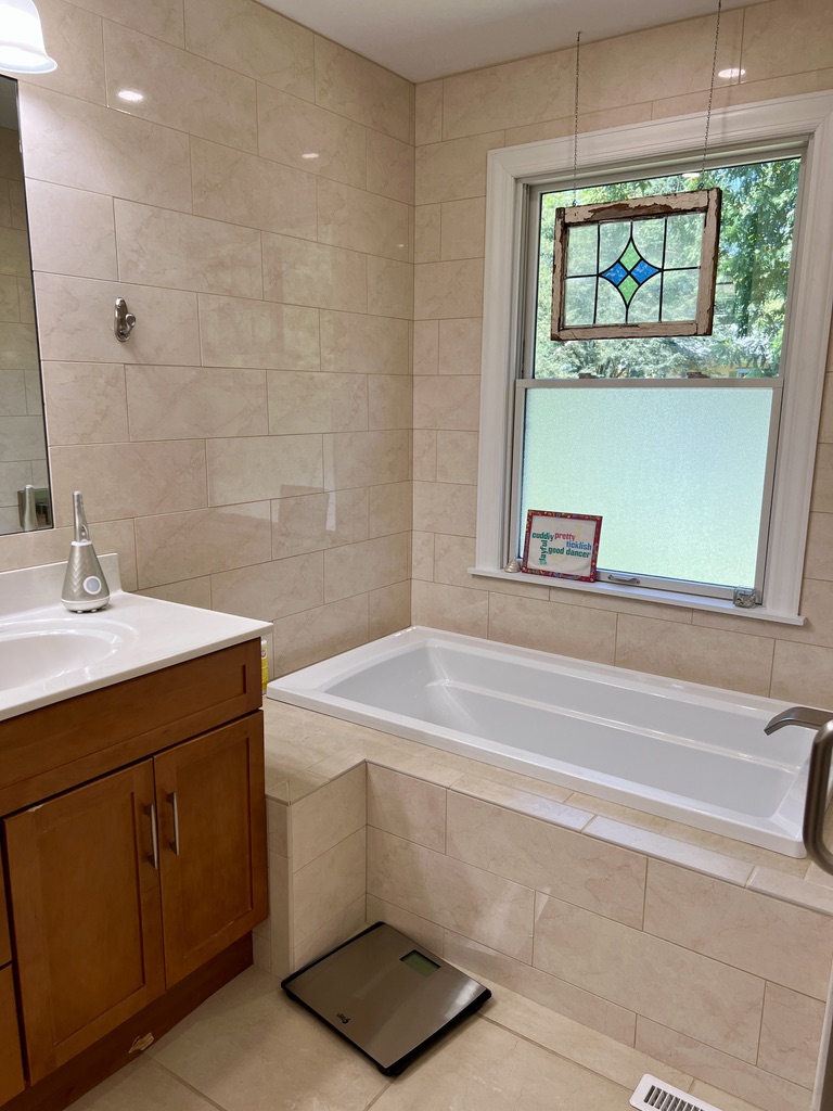 Terrace Park primary bathroom tub before renovation