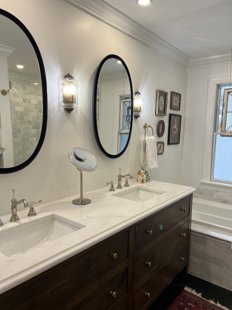 Terrace Park primary bathroom vanity after renovation