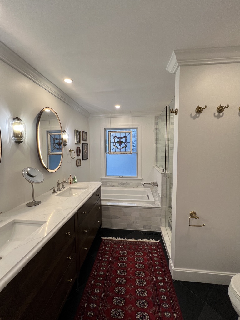 Terrace Park primary bathroom full room view after renovation