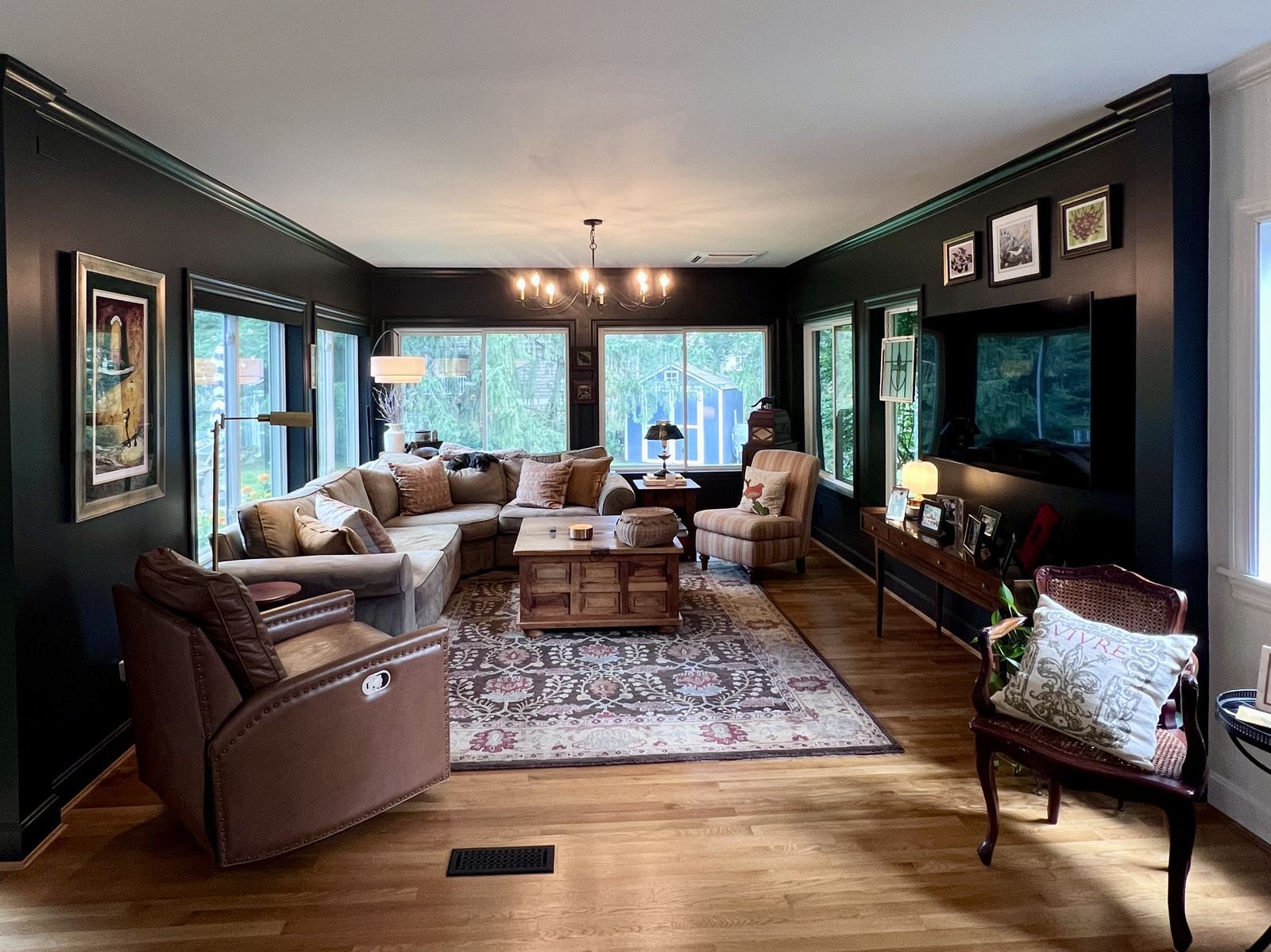 Terrace Park moody den after renovation